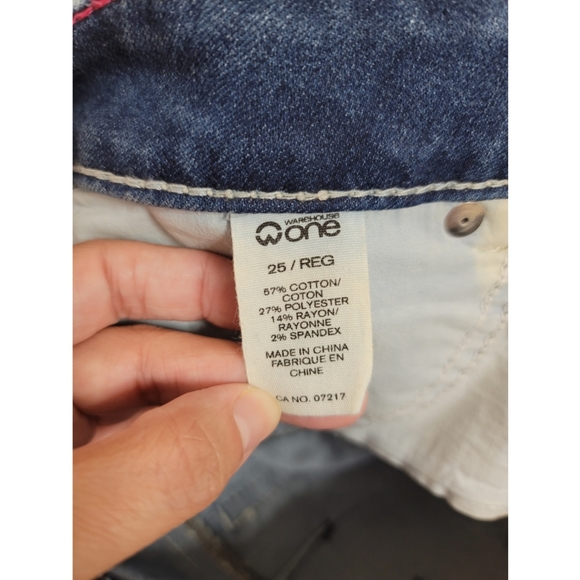 Warehouse One low rise skinny ripped jeans size 25 - Picture 6 of 6